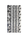 Tradineur - Pack de 5 rollos de papel de regalo, modelo Black & White, láminas para envolver regalos de cumpleaños, Navidad, 70