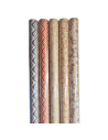 Tradineur - Pack de 5 rollos de papel kraft de regalo, modelo Zig Zag y Burbujas, láminas para envolver regalos de cumpleaños, N
