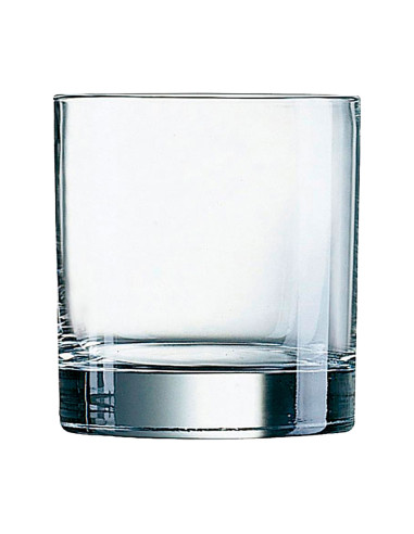 Tradineur - Pack de 3 Vasos modelo Islande - Capacidad de 30 cl (10 oz) - Fabricado en Vidrio - Apto para lavavajillas - Ø 8 x 9