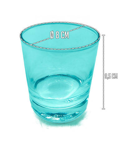 Tradineur - Pack de 3 Vasos modelo Islande - Capacidad de 30 cl (10 oz) - Fabricado en Vidrio - Apto para lavavajillas - Ø 8 x 9