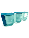 Tradineur - Pack de 3 Vasos modelo Islande - Capacidad de 30 cl (10 oz) - Fabricado en Vidrio - Apto para lavavajillas - Ø 8 x 9