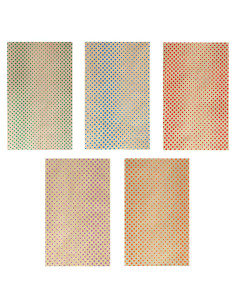 Tradineur - Pack de 5 rollos de papel kraft de regalo, modelo Mil Puntos, láminas para envolver regalos de cumpleaños, Navidad,