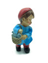 Tradineur - Figura de Pastor con zurrón para Belén - Estilo Naïf - Fabricado en Marmolina - Adorno divertido para nacimiento, Na