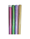 Tradineur - Pack de 5 rollos de papel de regalo metalizado, modelo Todo Año, láminas para envolver regalos de cumpleaños, Navida