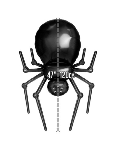 Tradineur - Pack de 2 Globos de Araña - Fabricado en Foil - Incluye Inflador Sostenible - Hinchable con helio - Decoración para