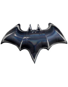 Tradineur - Pack de 2 Globos de Murcielago - Fabricado en Foil - Incluye Inflador Sostenible - Hinchable con helio - Decoración