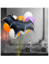 Tradineur - Pack de 2 Globos de Murcielago - Fabricado en Foil - Incluye Inflador Sostenible - Hinchable con helio - Decoración