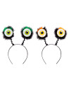 Tradineur - Pack de 2 Diademas de Ojos Saltones - Fabricado en Plástico y Poliester - Complemento para carnaval, Halloween, cosp
