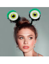 Tradineur - Pack de 2 Diademas de Ojos Saltones - Fabricado en Plástico y Poliester - Complemento para carnaval, Halloween, cosp