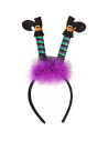 Tradineur - Diadema de botas de bruja multicolor - Fabricado en Plástico y Poliéster - Complemento para carnaval, Halloween, cos