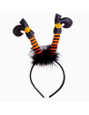 Tradineur - Diadema de botas de bruja multicolor - Fabricado en Plástico y Poliéster - Complemento para carnaval, Halloween, cos