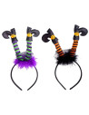 Tradineur - Diadema de botas de bruja multicolor - Fabricado en Plástico y Poliéster - Complemento para carnaval, Halloween, cos