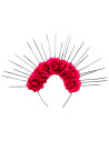 Tradineur - Diadema de Catrina - Fabricado en Plástico y Poliéster - Complemento para carnaval, Halloween, cosplay (Talla Única
