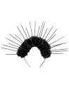 Tradineur - Diadema de Catrina - Fabricado en Plástico y Poliéster - Complemento para carnaval, Halloween, cosplay (Talla Única