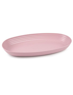Tradineur - Bandeja Ovalada de 2 Litros - Fabricado en Plástico - Apta para microondas y congelador - 4,5 x 22 x 39 cm - Color R