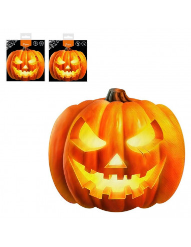 Tradineur - Pack de 40 servilletas de papel con forma de calabaza, doble capa, biodegradables, reciclables, fiestas, decoración