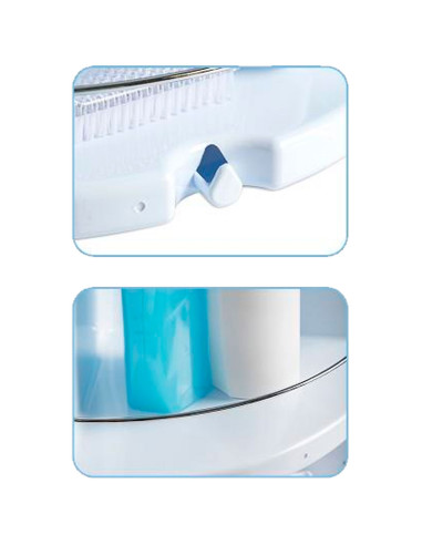 Tradineur - Estantería para Rincón de baño Star - Fabricado en Plástico y Metal - 3 Niveles - Ideal para organización en la bañe