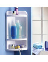 Tradineur - Estantería para Rincón de baño Star - Fabricado en Plástico y Metal - 3 Niveles - Ideal para organización en la bañe
