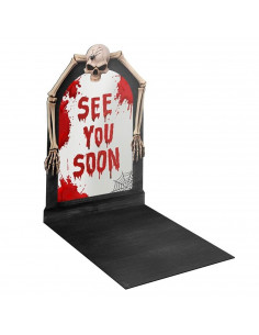 Tradineur - Bandeja de cartón para Halloween, See You Soon, diseño 3D, biodegradable y reciclable, fiestas, decoración, carnaval