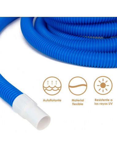Tradineur - Manguera autoflotante de 2 terminales para pisicna, manguera limpiafondos, depuradoras, filtros de agua, 5 m x 38 mm