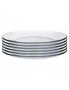 Tradineur - Pack de 6 platos llanos - Fabricado en Vidrio - Modelo Lys - Resistentes, vajilla de cocina, Aptos para lavavajillas
