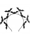 Tradineur - Diadema de Murcielagos - Fabricado en Plástico y Poliéster - Complemento para carnaval, Halloween, cosplay (Talla Ún
