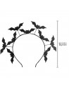Tradineur - Diadema de Murcielagos - Fabricado en Plástico y Poliéster - Complemento para carnaval, Halloween, cosplay (Talla Ún