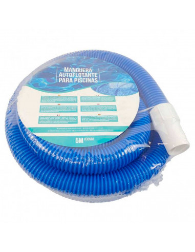Tradineur - Manguera autoflotante de 2 terminales para pisicna, manguera limpiafondos, depuradoras, filtros de agua, 5 m x 38 mm