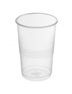 Tradineur - Pack de 50 vasos reutilizables de plástico, modelo Litrona, 100% reciclables, extra resistentes, higiénicos, apilabl