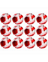 Tradineur - Pack de 12 Platos llanos para postre de Halloween - Diseño de Sangre - Totalmente desechable y Reciclables - Ø 23 cm