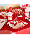 Tradineur - Pack de 12 Platos llanos para postre de Halloween - Diseño de Sangre - Totalmente desechable y Reciclables - Ø 23 cm
