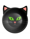 Tradineur - Pack de 12 Cuentos para Halloween - Capacidad 350 ml - Forma de Gato - Totalmente desechable y Reciclables - 5 x 17,