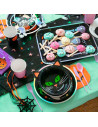 Tradineur - Pack de 12 Cuentos para Halloween - Capacidad 350 ml - Forma de Gato - Totalmente desechable y Reciclables - 5 x 17,