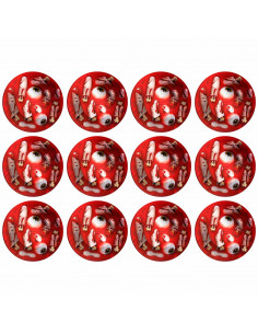 Tradineur - Pack de 12 Cuentos con diseño de Sangre para Halloween - Capacidad 350 ml - Totalmente desechable y Reciclables - Ø