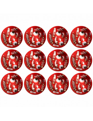 Tradineur - Pack de 12 Cuentos con diseño de Sangre para Halloween - Capacidad 350 ml - Totalmente desechable y Reciclables - Ø