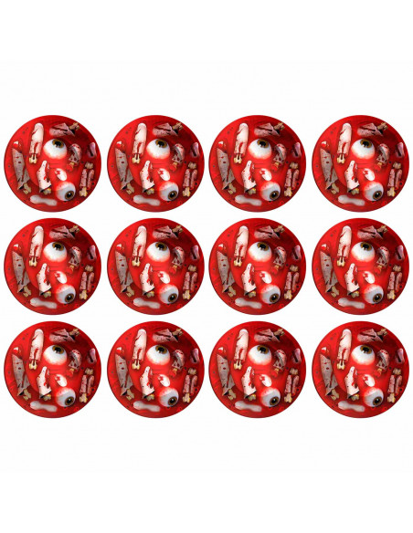 Tradineur - Pack de 12 Cuentos con diseño de Sangre para Halloween - Capacidad 350 ml - Totalmente desechable y Reciclables - Ø
