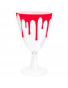 Tradineur - Pack de 6 Copas para Halloween - Diseño de Sangre - Totalmente desechable y Reciclables - Ø 16 x 7,5 cm