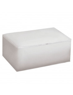 Tradineur - Organizador rectangular de peva, caja plegable con cremallera, ordenación, ropa, armario, almacenamiento, 60 x 45 x