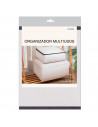 Tradineur - Organizador rectangular de peva, caja plegable con cremallera, ordenación, ropa, armario, almacenamiento, 105 x 45 x