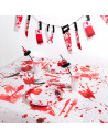 Tradineur - Pack de 24 Vasos para Halloween - Diseño de Sangre - Totalmente desechable y Reciclables - Ø 9 x 10,5 cm