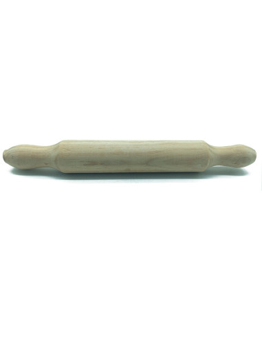 Tradineur - Rodillo de madera para cocina y repostería - Fabricado en Madera - Cocina artesanal - Diseño ergonómico - 34 x 5 cm