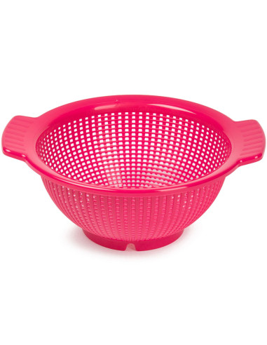 Tradineur - Pack de 2 Escurre verduras con Asas - Fabricado de Plástico - Uso prolongado y repetido - Ø 24 cm - Color Aleatorio