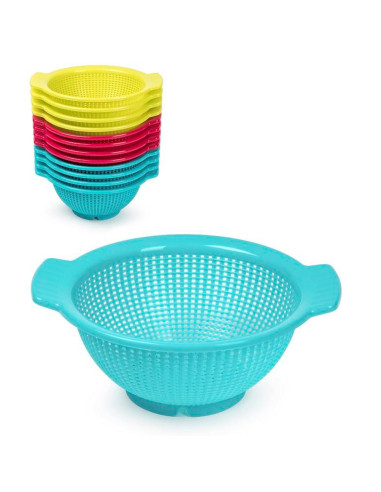 Tradineur - Pack de 2 Escurre verduras con Asas - Fabricado de Plástico - Uso prolongado y repetido - Ø 24 cm - Color Aleatorio