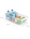 Tradineur - Cajón organizador para frigorífico Nº 11 - Fabricado en Polipropileno - Recipiente de plástico transparente - 10 x 1