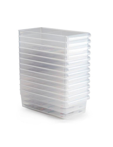 Tradineur - Cajón organizador para frigorífico Nº 11 - Fabricado en Polipropileno - Recipiente de plástico transparente - 10 x 1
