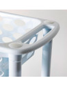 Tradineur - Carrito verdulero de plástico con 4 Niveles y Ruedas - PLFT Aire Slim - Cestas apilables portaobjetos - 84,5 x 58 x