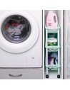 Tradineur - Carrito verdulero de plástico con 4 Niveles y Ruedas - PLFT Aire Slim - Cestas apilables portaobjetos - 84,5 x 58 x