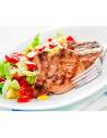 Tradineur - Asadora grill de aluminio, plancha, sartén cuadrada con mango, válida para inducción, antiadherente, libre de PFOA (