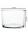 Tradineur - Set de 4 vasos de cristal, modelo Chiquito, servir licores, whisky, vino, diseño minimalista, aptos para lavavajilla