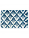 Tradineur - Alfombra de baño, diseño de rombos, poliéster, alfombrilla antideslizante, recortable, muy suave, fácil de limpiar,